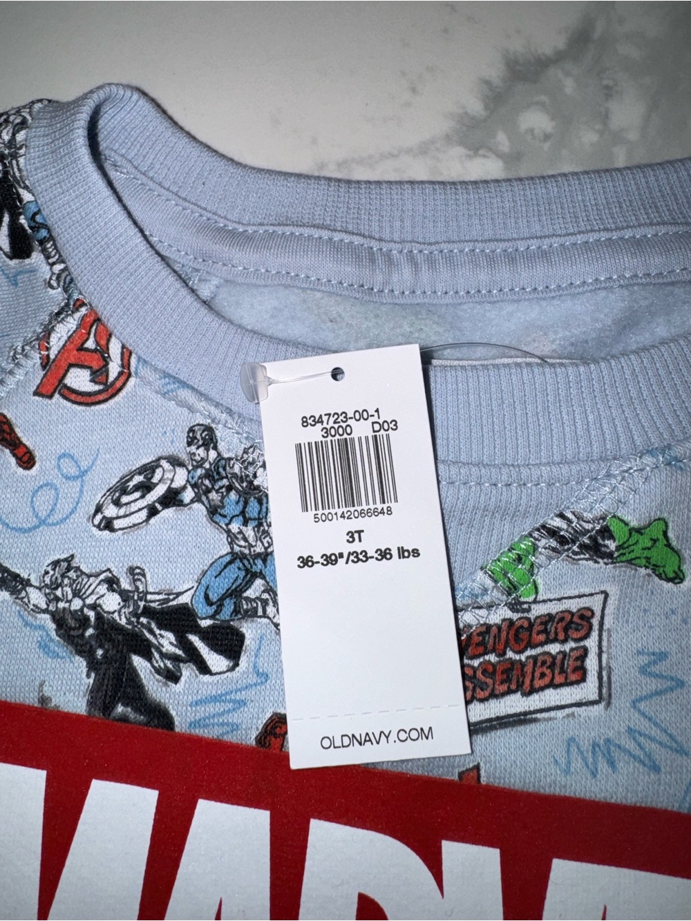 Marvel Avengers Superhero Sweatshirt Toddler Boy 3T - Picture 2 of 5